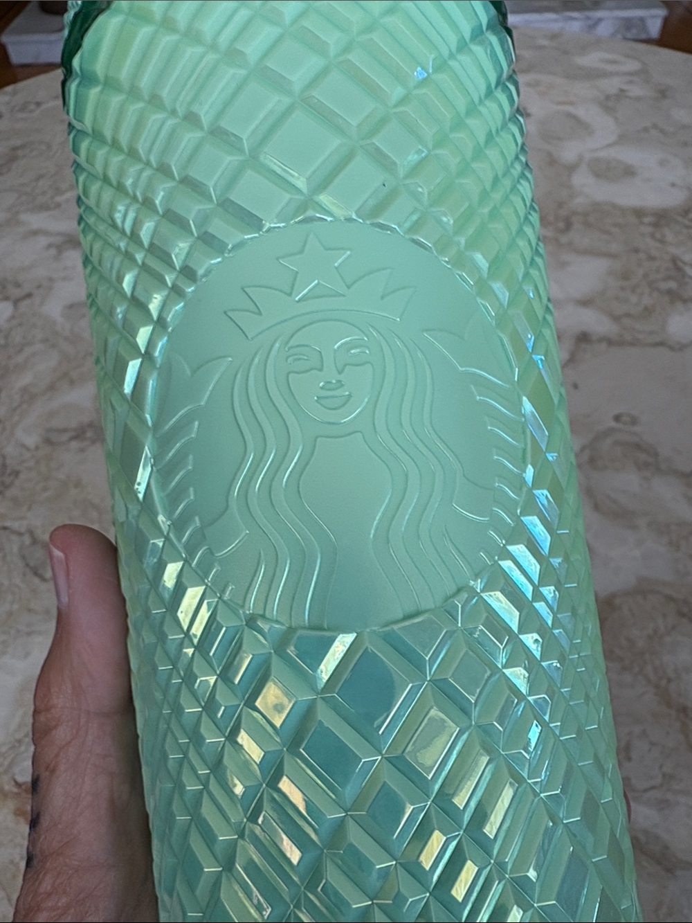 NEW! Starbucks 2024 Summer Mint Jade Jeweled 24oz Venti Tumbler - Picture 5 of 8